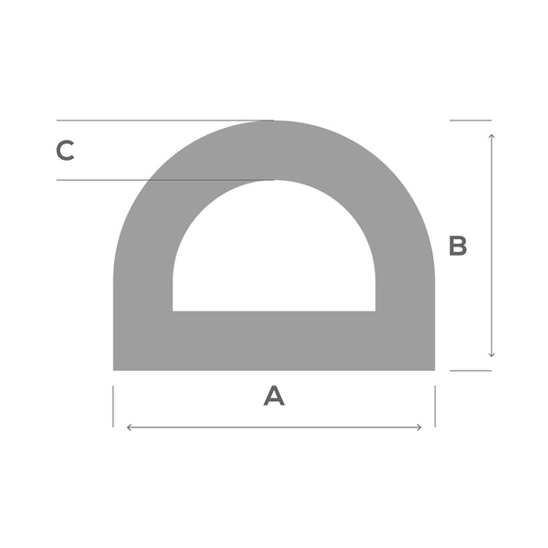 Silicone Hollow D Sections