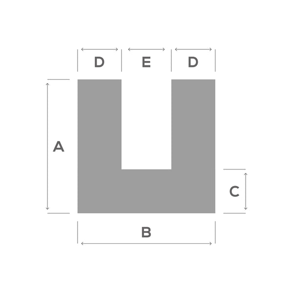 Silicone Squared Based U Sections